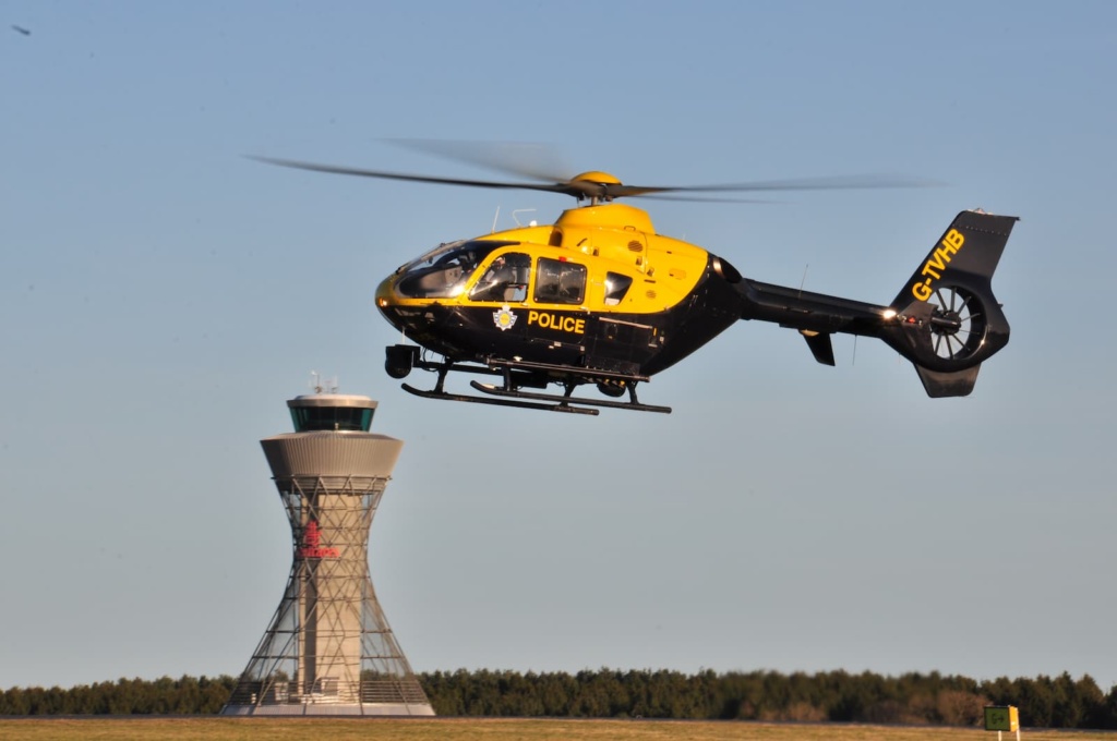 National Police Air Service Helicopter in flight