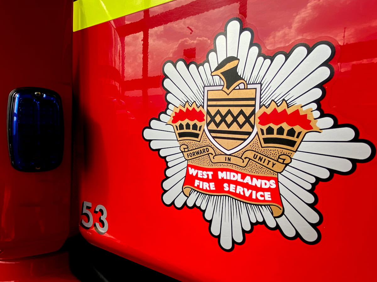 West Midlands Fire Service crest on the door of one of our fire engines