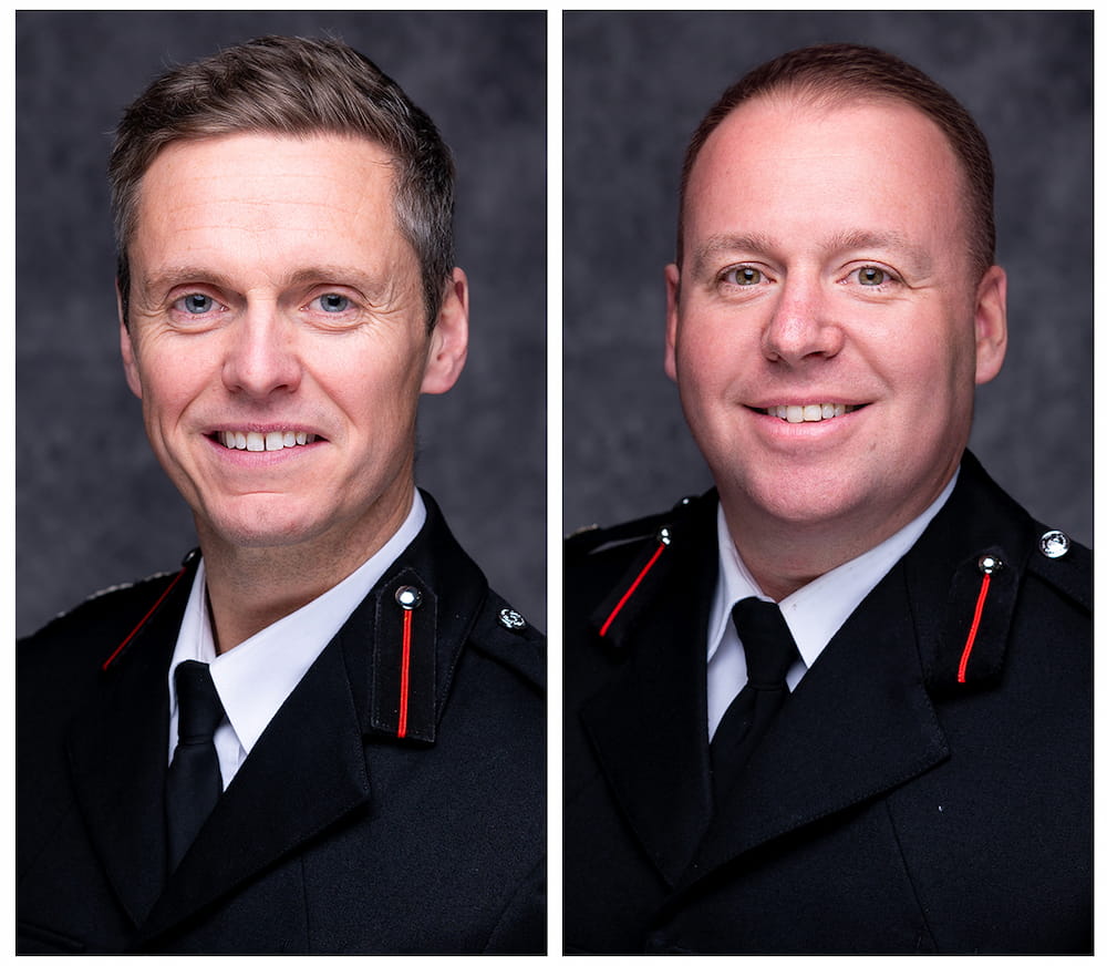 Assistant Chief Fire Officers Simon Barry and Richard Stanton