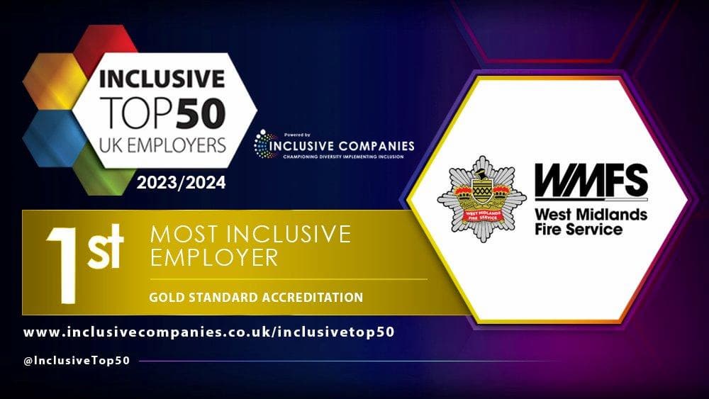 Graphic of The Top 50 Inclusive Employers, showing WMFS in 1st place.