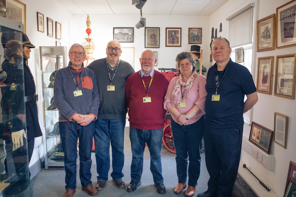 Heritage Group Volunteers at Aston Fire Station' Museum.